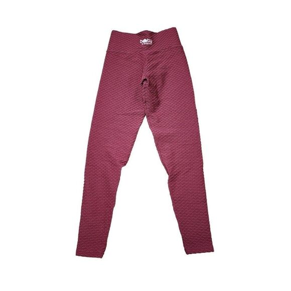 Booty By BraBants One Size Croco Leggings in Maroon - Picture 2 of 7